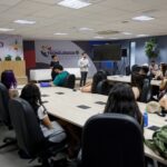 estudantes no Parque Tecnológico de São Caetano