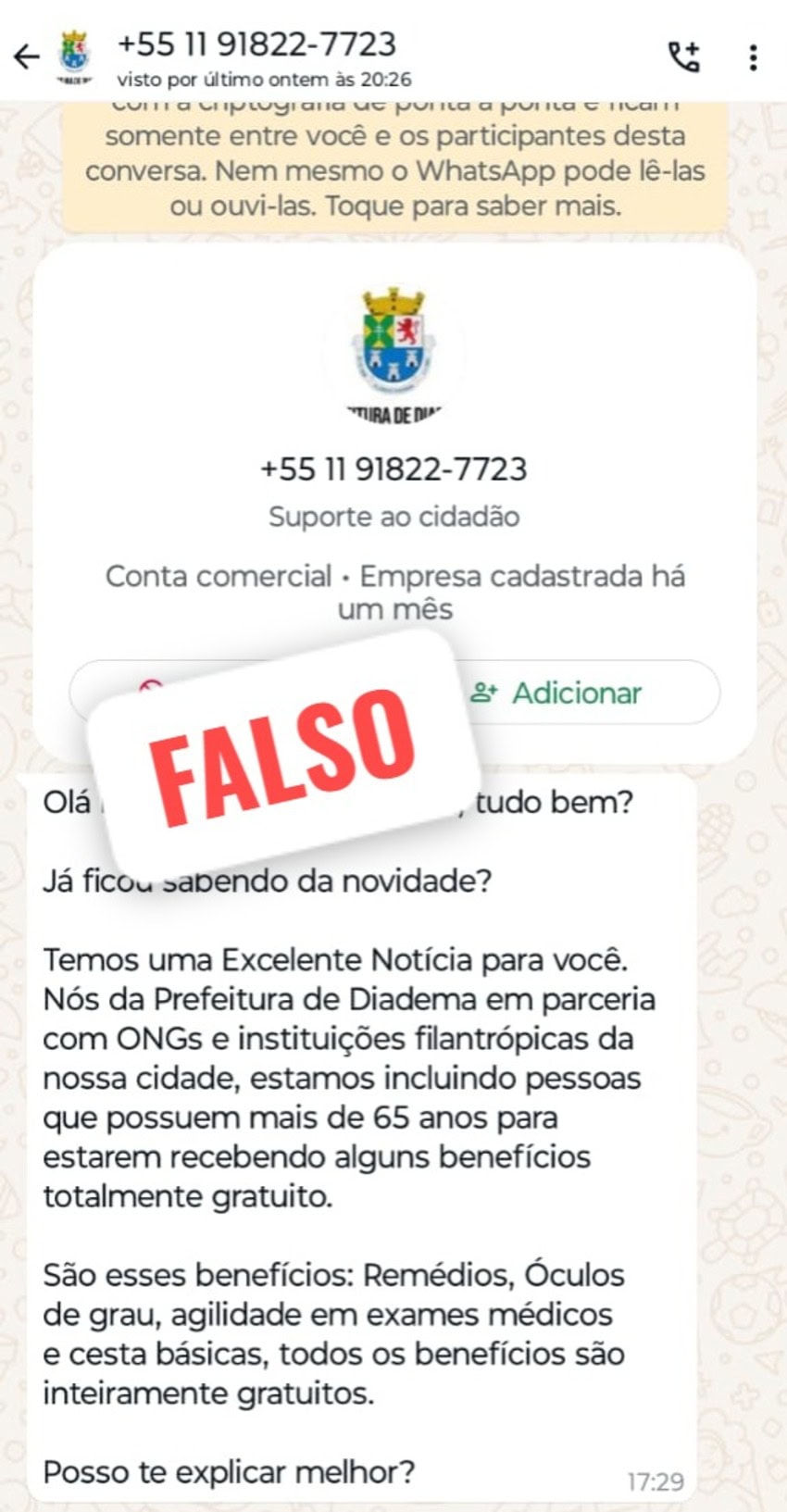 Golpes em nome da prefeitura de Diadema