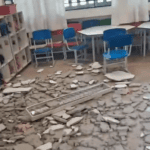teto desaba em escola de mauá