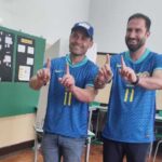 Gabriel Roncon votou Escola Estadual Professora Ruth Neves Santana  acompanhado de seu vice, Amigão D'Orto