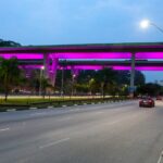 Viaduto em Diadema ganha iluminação moderna e colorida