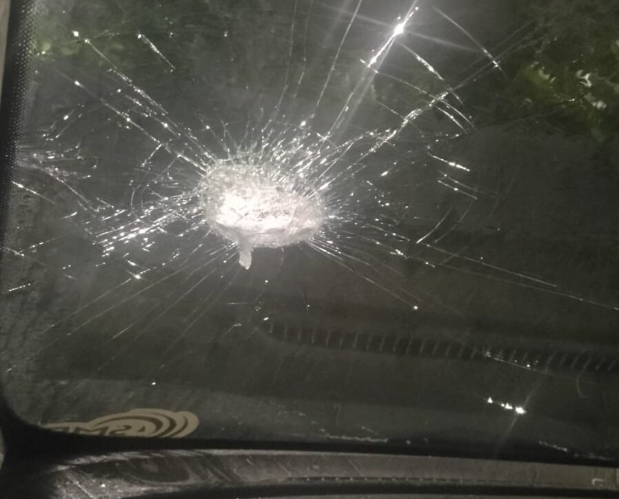 vidro de carro quebrado na Anchieta