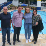 Orlando e Carla Morando no Centro de esportes Aquático