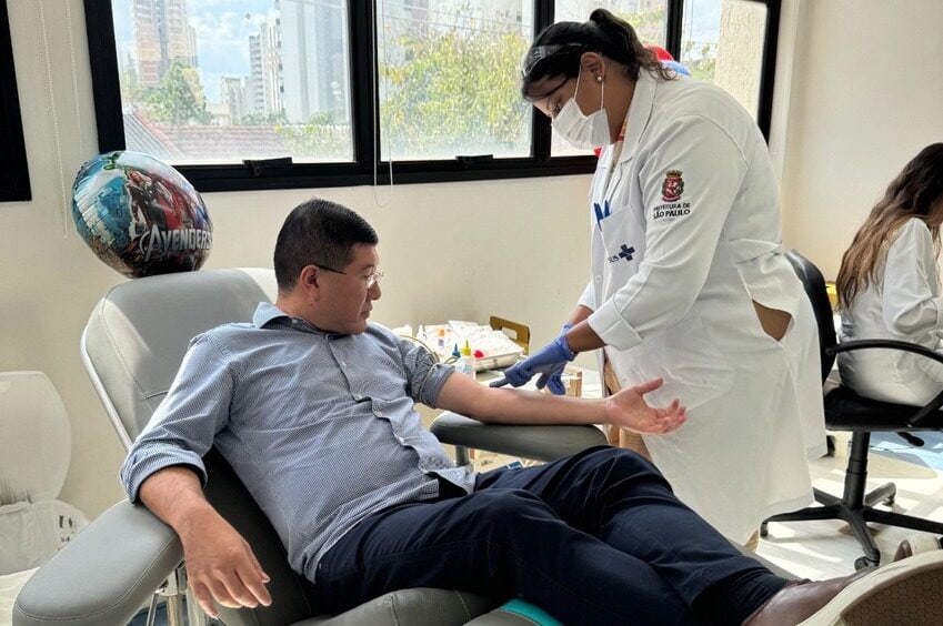 Taka Yamauchi destaca a solidariedade ao doar sangue no Dia Nacional do Doador