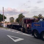 caminhão queimado em Diadema