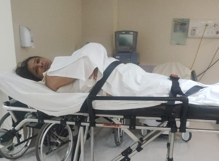 mulher no hospital