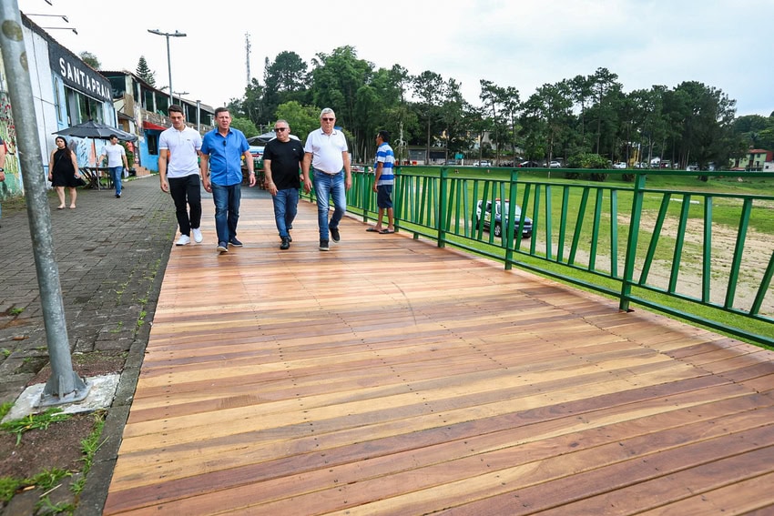 Prefeitura de São Bernardo conclui revitalização do deck da Prainha do Riacho Grande