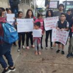 protesto em escola estadual
