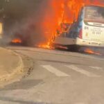 ônibus incendiado