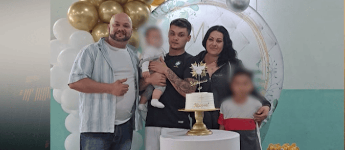 família da vítima em Ribeirão Pires