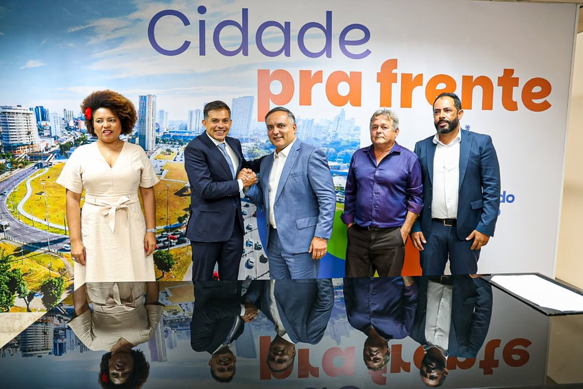 Prefeito Marcelo Lima recebe visita da nova mesa diretora da Câmara e exalta relação: ‘Poderes podem ser harmônicos’