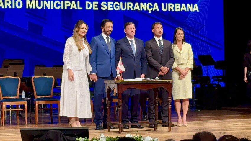 Na tarde desta quarta-feira (01/01), Orlando Morando tomou posse como secretário de Segurança Urbana de São Paulo para o novo mandato do prefeito Ricardo Nunes (2025-2028)