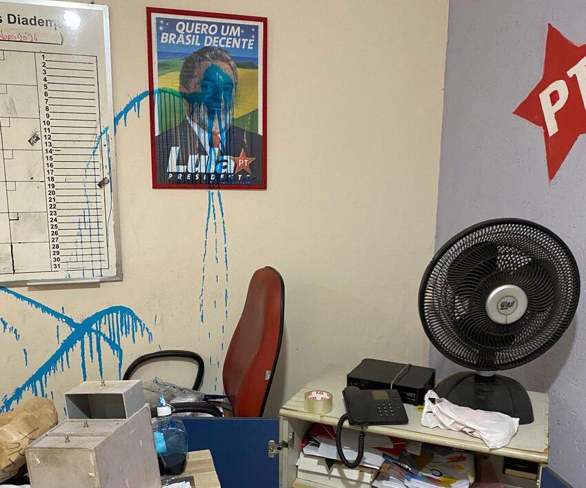 Diretório do PT de Diadema é invadido, furtado e vandalizado