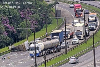 Acidente entre caminhões no Rodoanel vítimas, sendo uma em estado grave em Mauá