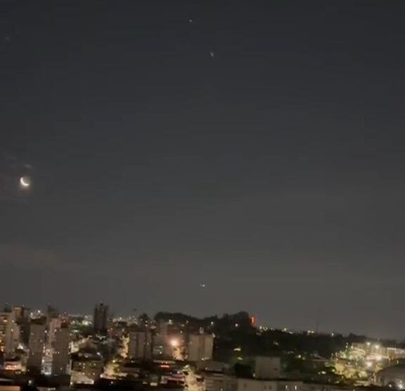 luzes no céu