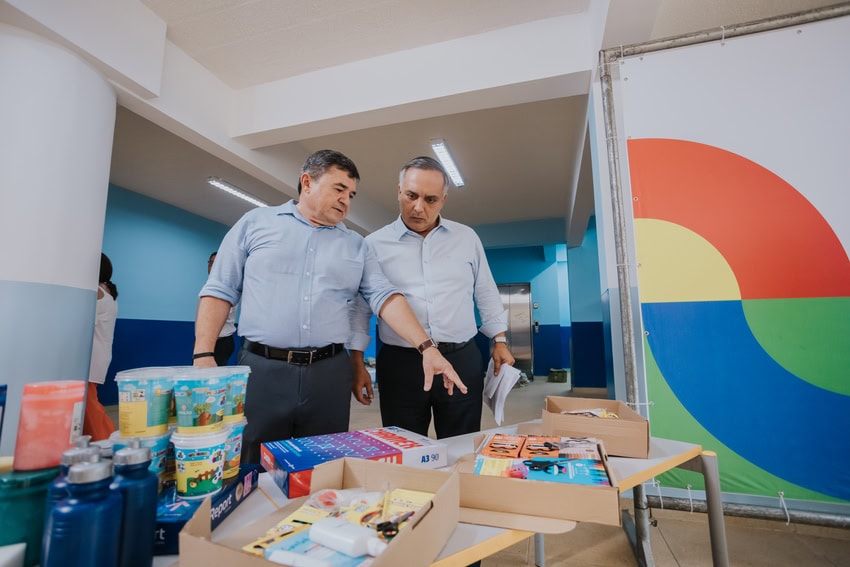 prefeito Marcelo Lima e secretário da Educação