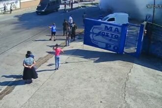 caminhão em chamas