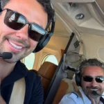 Márcio Louzada Carpena, dono da aeronave, e o piloto Gustavo Medeiros