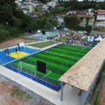 nova quadra de futebol Society, de basquete 3x3 e poliesportiva