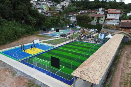 nova quadra de futebol Society, de basquete 3x3 e poliesportiva