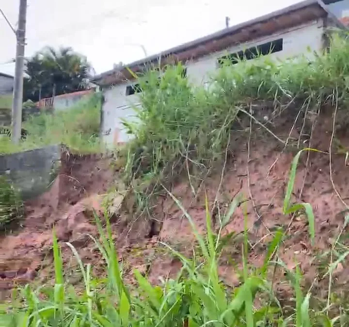 Rio Grande da Serra registrou deslizamentos na cidade