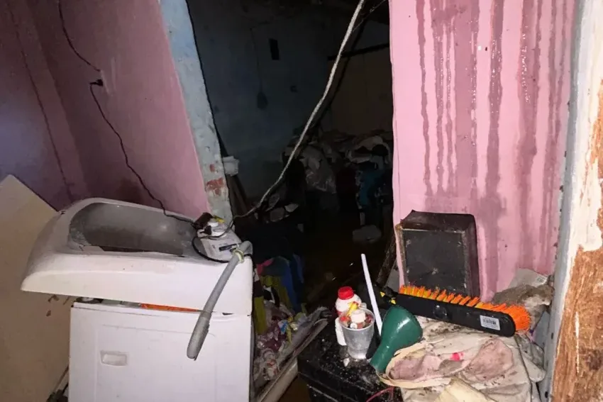 Residência desaba em Mauá após intensa chuva na cidade