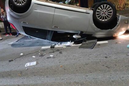 Motorista embriagado conduzia carro que capotou no Jardim Silvina e é detido
