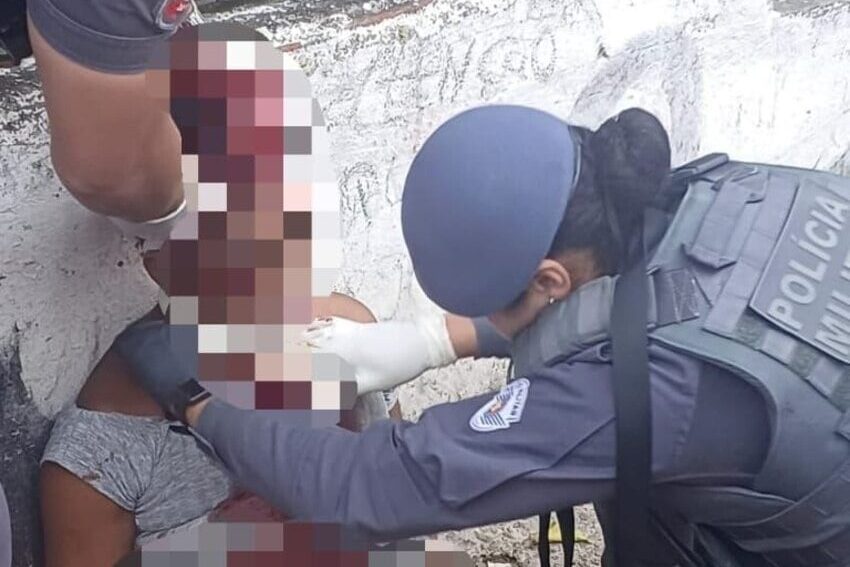PMs em Diadema salvam mulher atacada e golpeada por faca