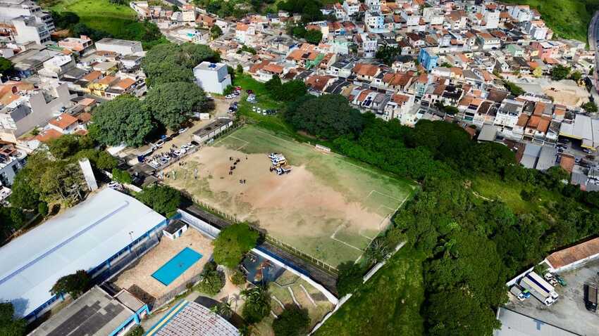 Santo André dá início às obras de modernização do Campo do Humaitá e anuncia Parque Escola Cláudio Petrin