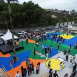 Equipada com campo de futebol society, quadra de basquete 3x3 e área para atividades comunitárias, Praça Esportiva no Santa Luzia será ponto de encontro no bairro