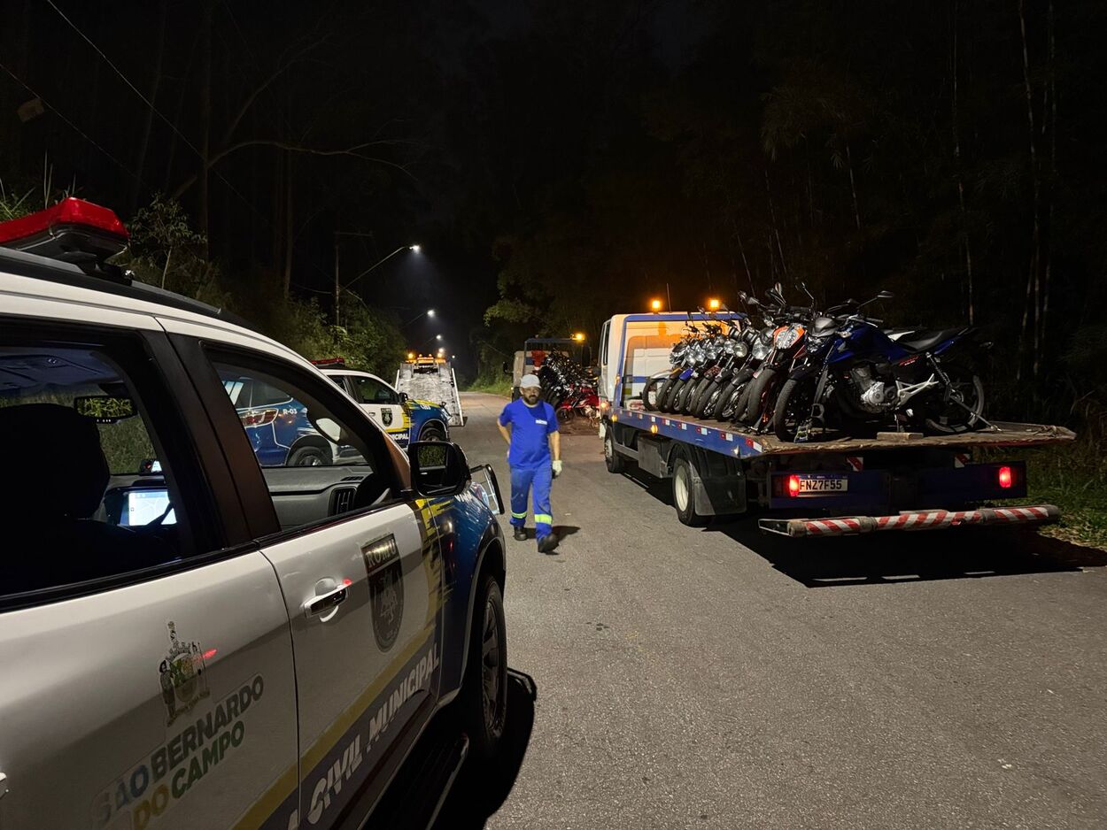 Ação da GCM apreende 26 motos e encerra manobras irregulares no Batistini