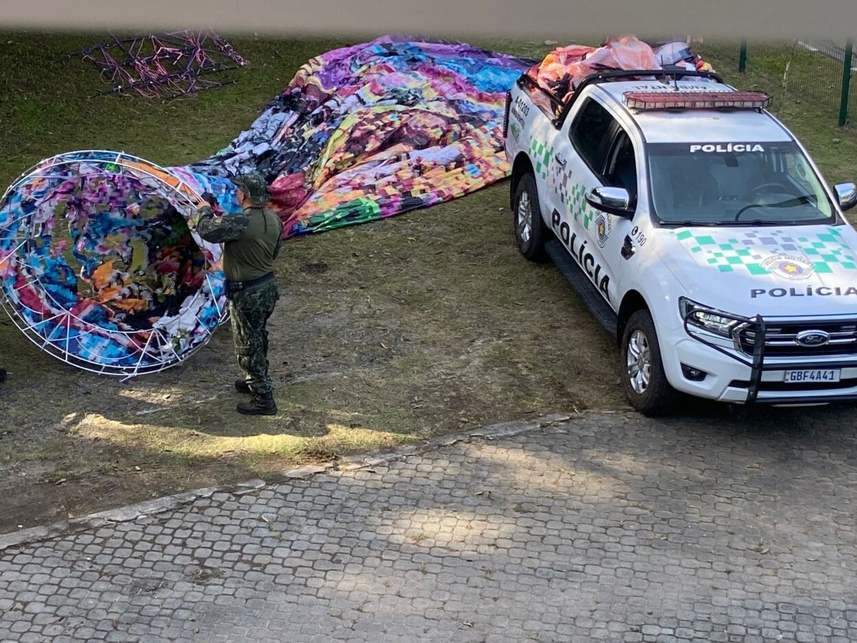 Em Sto.André, 4 pessoas são multadas em R$ 40 mil por soltura de balão em parque