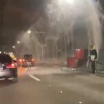 Motociclista mexe em celular, colide em túnel da Imigrantes e fica gravemente ferido