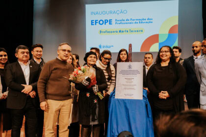 Inauguração de Escola de Formação reconecta Cenforpe como ‘casa do educador’ de SBC