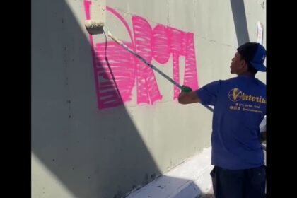 Após vandalismo e pichação, prefeitura de São Bernardo faz limpeza em viaduto na Lions