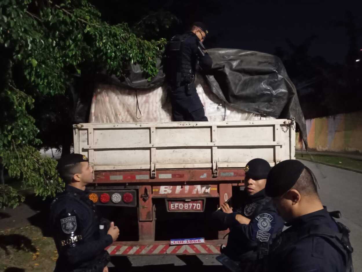 Ação da ROMU, na madrugada desta quarta-feira resultou na devolução do veículo e da carga de açúcar ao dono do veículo
