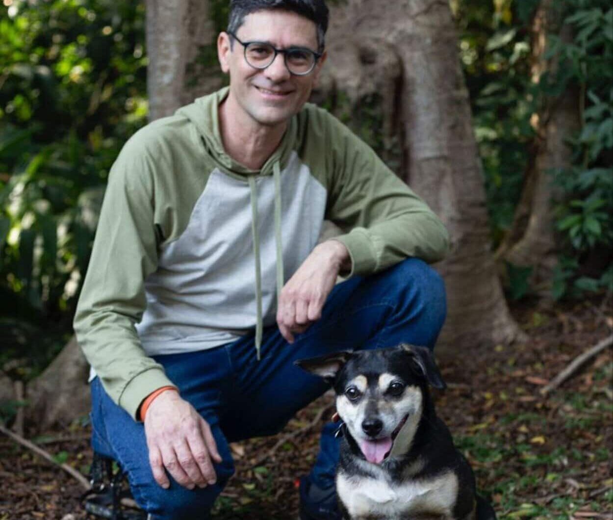 Nelson Albuquerque Jr. e seu melhor amigo: inspiração, felicidade e companheiro de vida