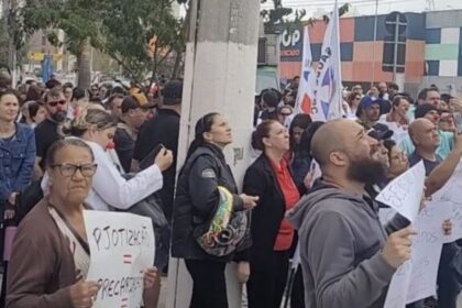 Paço de SBC se diz surpreso com protesto de servidores da Saúde pois mantinha negociação. Foto: Gislayne Jacinto