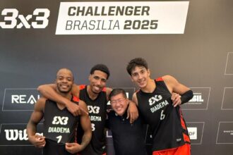 Prefeito Taka acompanha vitória de Diadema no Challenger Internacional de Basquete 3x3