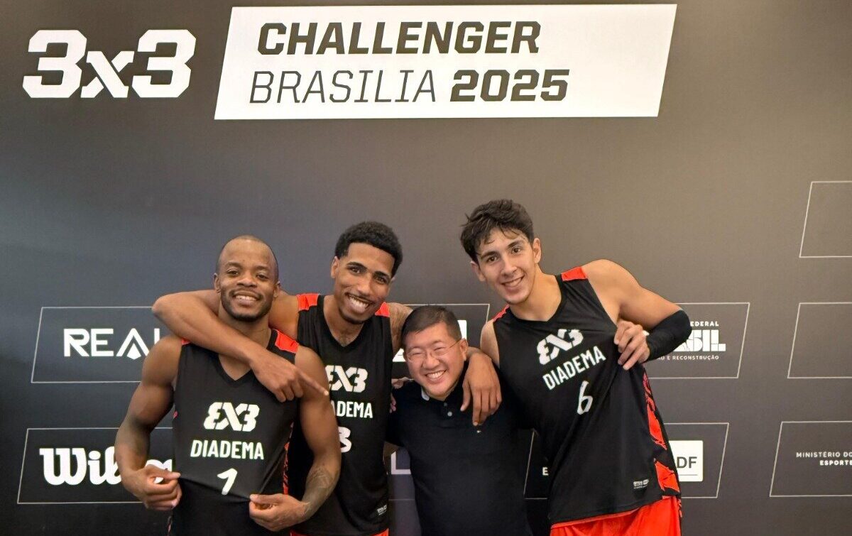 Prefeito Taka acompanha vitória de Diadema no Challenger Internacional de Basquete 3x3