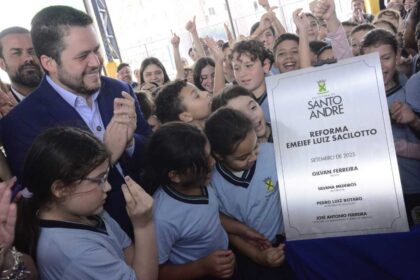 Santo André entrega modernização da Emeief Luiz Sacilotto no Jardim Alvorada