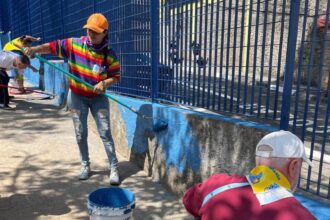 EMEB José Rodrigues Pinto ganha ação de 250 voluntários do Transforma Diadema. Fofo: Divulgação