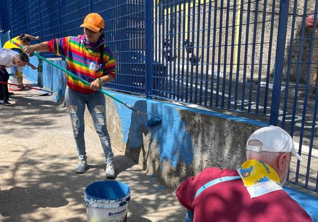 EMEB José Rodrigues Pinto ganha ação de 250 voluntários do Transforma Diadema. Fofo: Divulgação