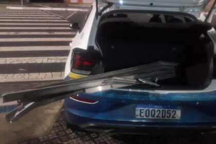 Em São Bernardo, homem é preso em flagrante pela GCM por furtar esquadrias de alumínio do Estádio do Baetão