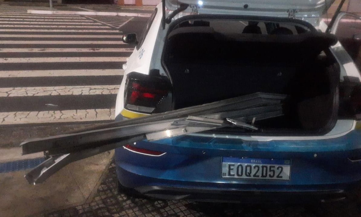 Em São Bernardo, homem é preso em flagrante pela GCM por furtar esquadrias de alumínio do Estádio do Baetão