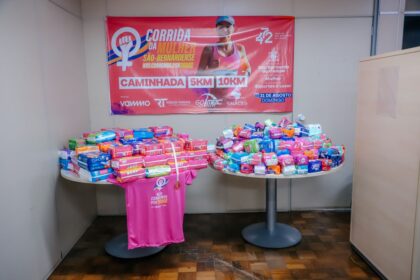 Corrida da Mulher São-Bernardense arrecada mais de 6 mil absorventes higiênicos
