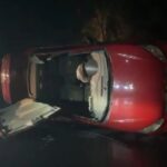 Acidente em Rio Grande da Serra envolve vereador e chefe de gabinete do prefeito. Foto: Reprodução/Vídeo-O Repórter do Povo e a Notícia