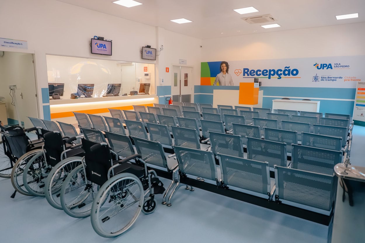 reestruturação da UPA Vila São Pedro incluiu ampliação e reformulação da recepção