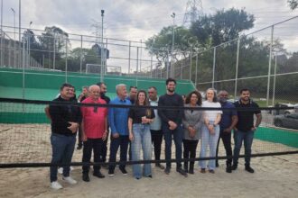 Prefeita de São Bernardo entrega de revitalização de praça no Baeta Neves