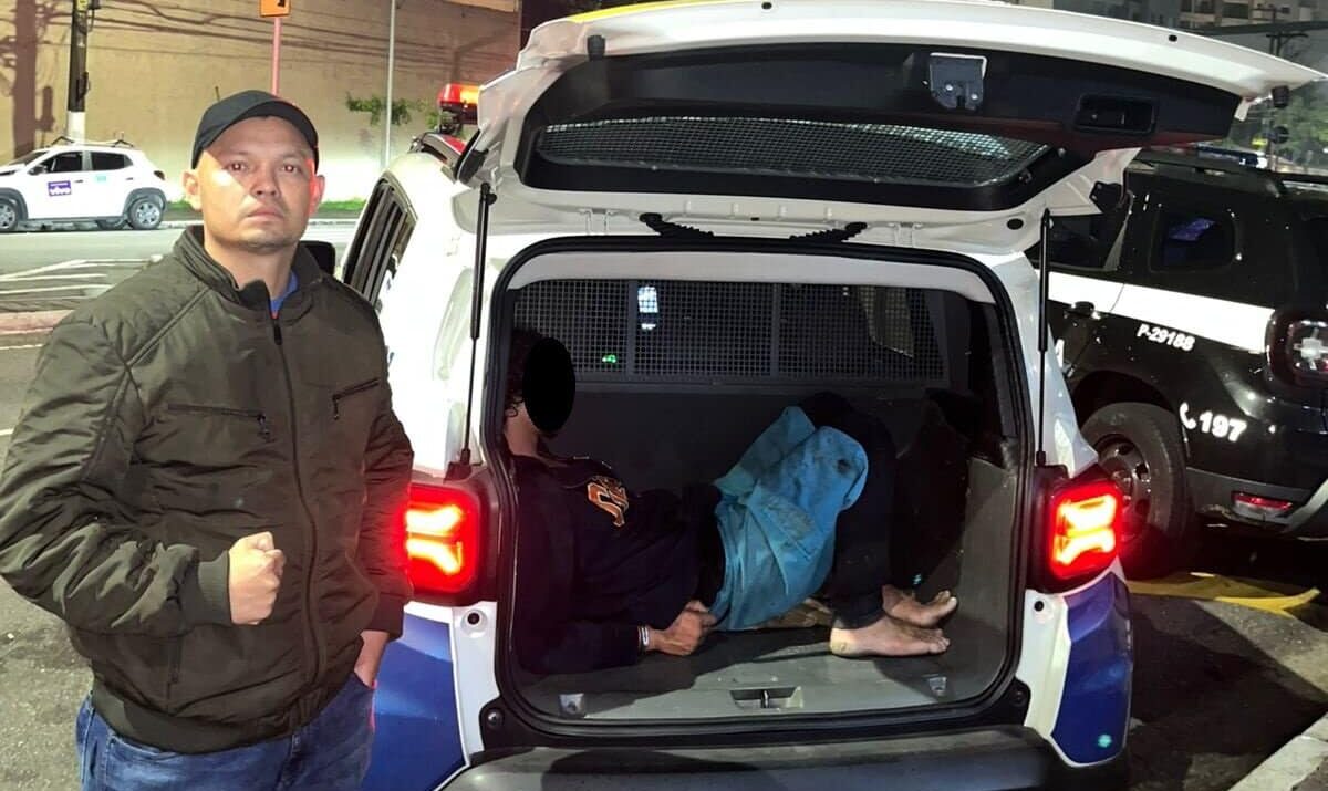 GCM de São Bernardo impede fuga e prende suspeito de agredir e roubar mulher